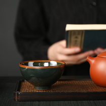 Wang Wu Celadon master cup Teacup Ceramic handmade tea cup Kung Fu Tea tea set Single cup tea bowl Exquisite gift box