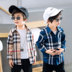 Chàng trai áo Anh Xuân Thu ăn mặc 2019 mới bông dài tay mỏng trên trẻ em Plaid Shirt chàng trai áo sơ mi. 