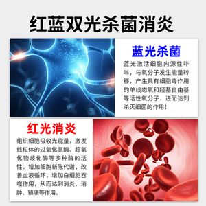 前列腺治疗器家医用男前列腺炎增生肥大尿频红蓝光理疗仪灯按摩器