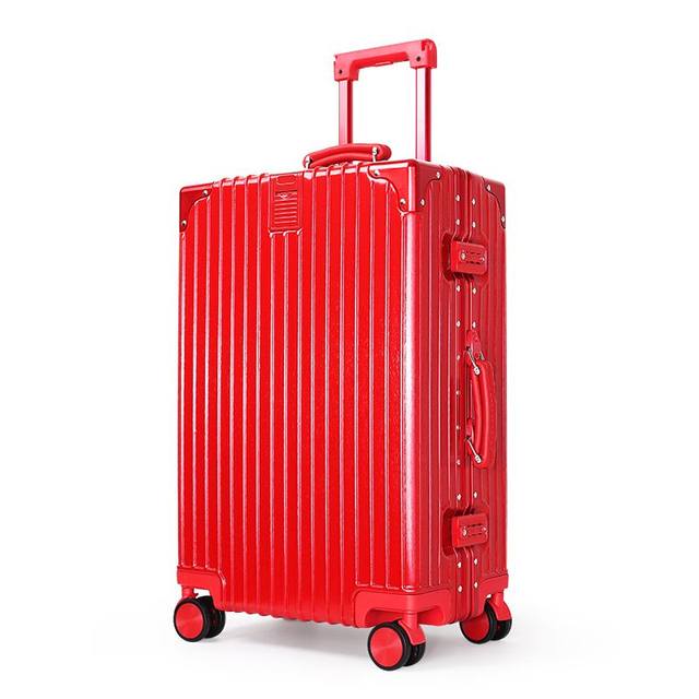 Retro ins Internet celebrity suitcase universal wheel trolley suitcase aluminium frame Korean version 20-inch password box for men and women