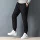 ໂສ້ງຂາສັ້ນຜູ້ຊາຍໃສ່ນອກລະດູຫນາວບວກກັບ velvet thickening leggings ອົບອຸ່ນກິລາກາງແຈ້ງ windproof trousers slim ບາງໆ