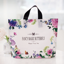 Butterfly clothes shop in the flower Virgin thickened portable pastoral plastic plastic bag gift bag custom-made logo