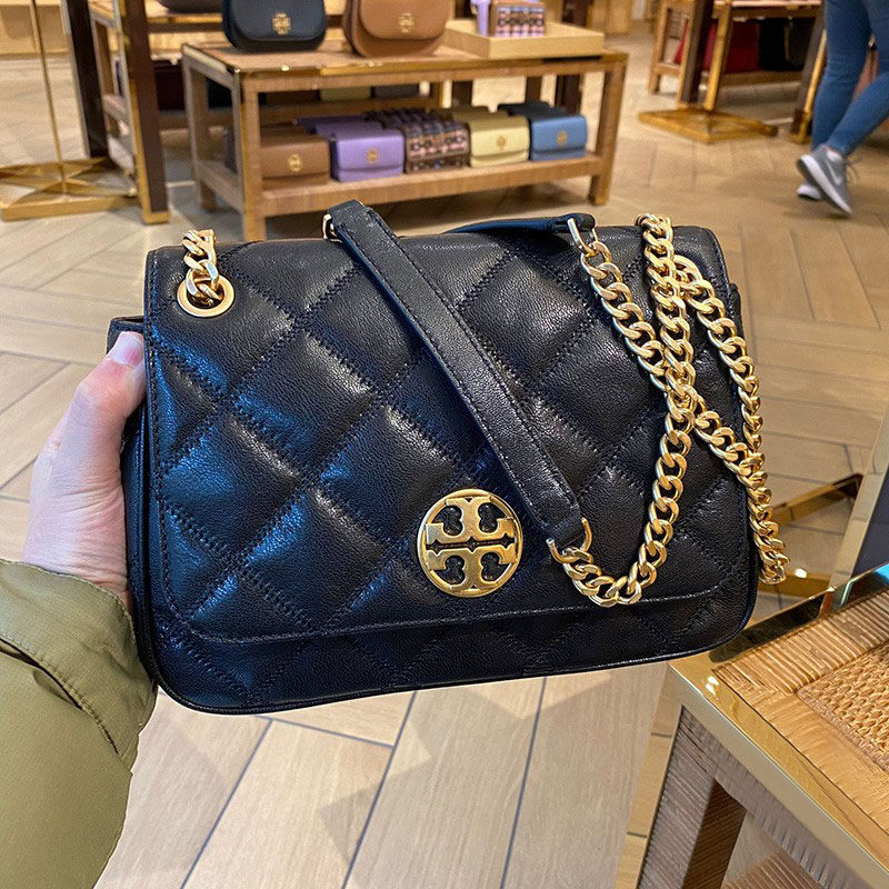 TB Woman Bag New Willa Squared Fat Sub Chain Small Square Bag Sheep Leather Magige Handbag Single Shoulder Diagonal Satchel-Taobao