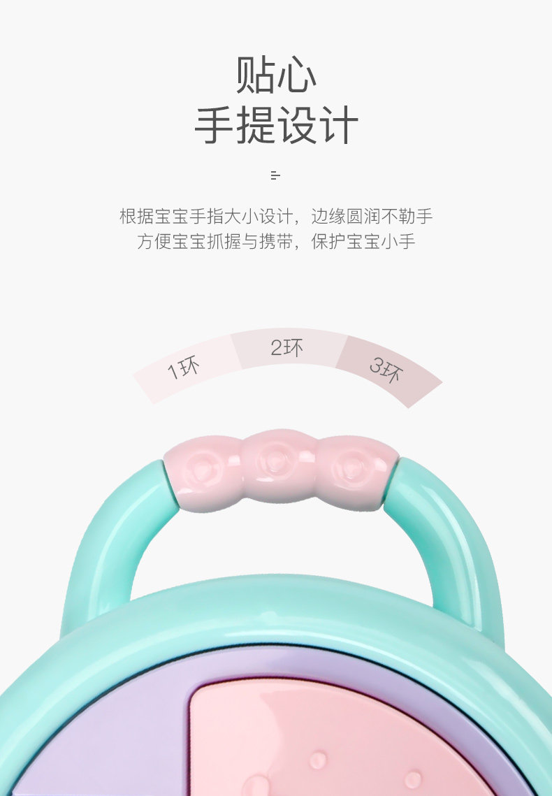 Nhạc trẻ em tay trống bé vỗ trống 0-1 tuổi Đồ chơi trẻ em giáo dục sớm câu đố 3-6-12 - Đồ chơi âm nhạc / nhạc cụ Chirldren bộ gõ cho bé