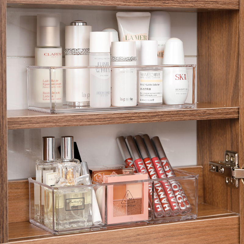 Mirror Cabinet Storage Box, Cosmetics Storage Rack, Lipstick Dressing Table, Acrylic Divider Rack, Bathroom Organizer Box Mirror Cabinet Storage Box, Cosmetics Storage Rack, Lipstick Dressing Table, Acrylic Divider Rack, Bathroom Organizer Box