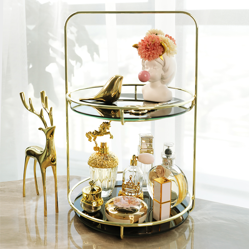 Net Red Rotary Cosmetics Containing box Fragrance shelve lipstick Skin Red Skin Care Products desktop Makeup Room Portable Finishing box