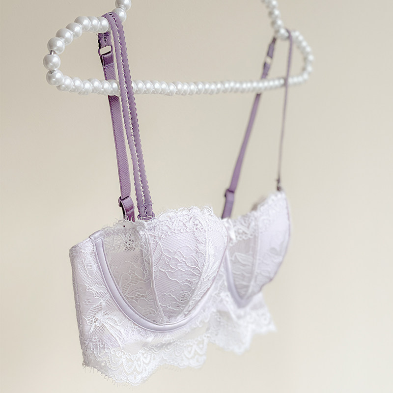 Venus Blessings Lingerie Women Summer Thin big breasted with little shoulder strap Breasted Ultra Slim sexy Fab-style bra