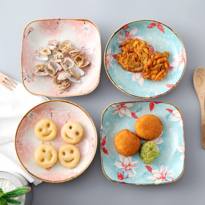 The Food dish small and pure and fresh household ceramics creative fish round, square, lovely fruit dish dish dish dish plate tableware