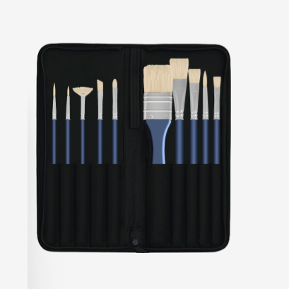 GREEN BAMBOO WATERCOLOR PEN SUIT 10 FINE ART SPECIAL OIL PAINTING PEN WATERCOLOR PROPYLENE SECTOR BRUSH WITH PEN PAINT BRUSH DRAWING FINE ART STUDENT PROFESSIONAL PAINTING COLOR PEN