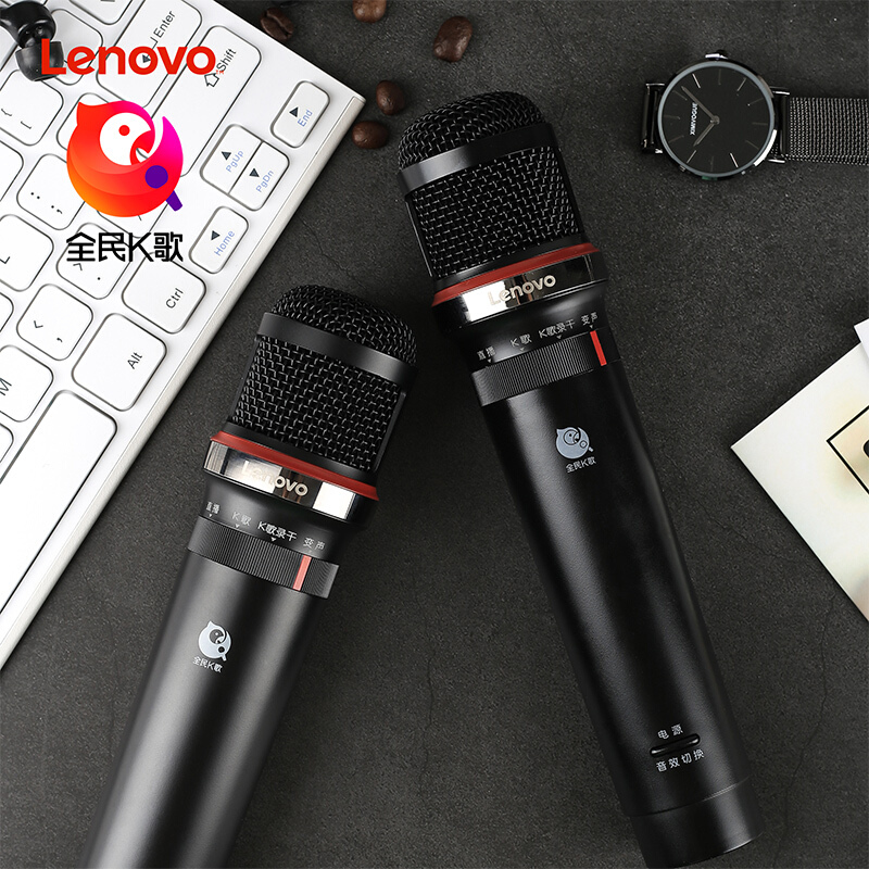 Lenovo Lenovo um20s Popular K Song Customized Version Microphone Live Mic Sound Card Suit Full Name K Song Theanizer Huawei Mobile Phone Typec Digital No Distortion Recording Singing Computer Universal