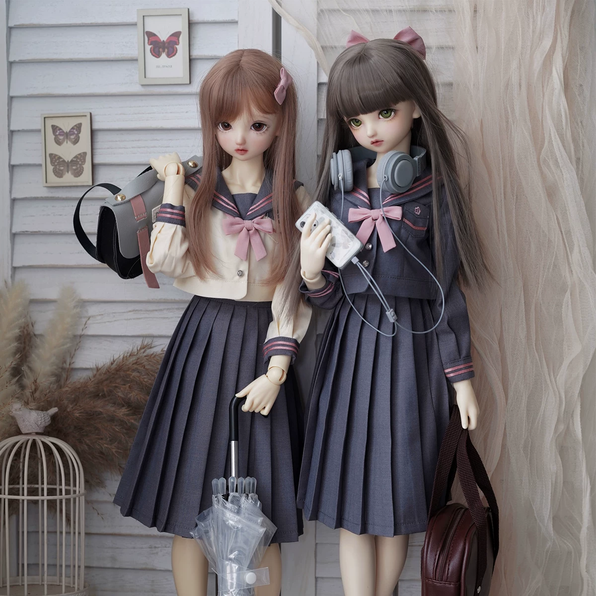 Сакура семья оригинальная BJD четыре точки Пу Си Сюангмэй 3 точки [Chunqi Женщина] JK морской костюм набор