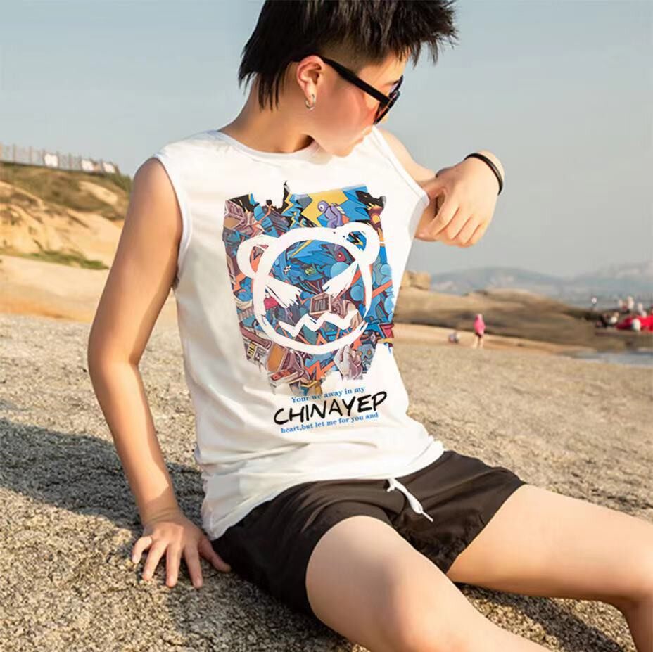 les swimsuit handsome t swimsuit summer new sleeveless sleeve head neutral diving speed dry spa beach bunches chest t swimsuit suit