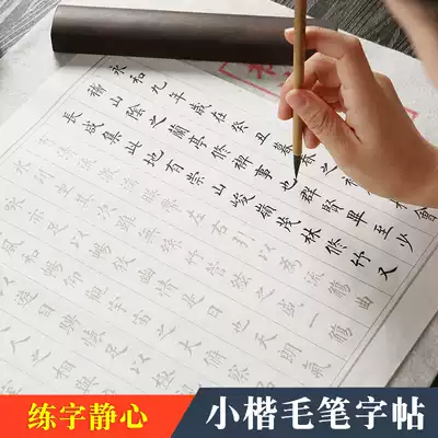 Immortal Pavilion Beginner Little Kai Writing Writing Handwritten Great Sad Mantra Buddhist Sutra Heart Sutra Manuscript Book Adult Handwritten brush Calligraphy Practice Paper Soft Pen Regular Book Red Xuan Paper