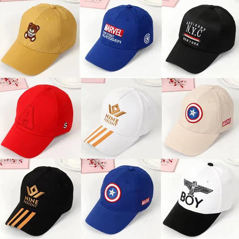 Children's hat men's wave Korean version 2-8 year old male and female child baby spring autumn 5 duck tongue cap kid summer sun-shading baseball cap
