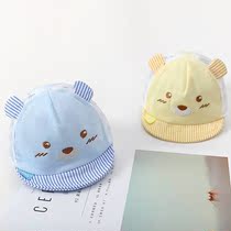 Summer pure cotton cute 0-3 months 6 thinner Baby Hat Beginner Baby Sun Hat Full Moon Duck Tongue Cap Tire Cap