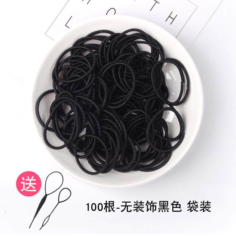 Cute and sweet hair ring black zac children hair ring princess braid rubber band leather cover personality Zhair hair headwear