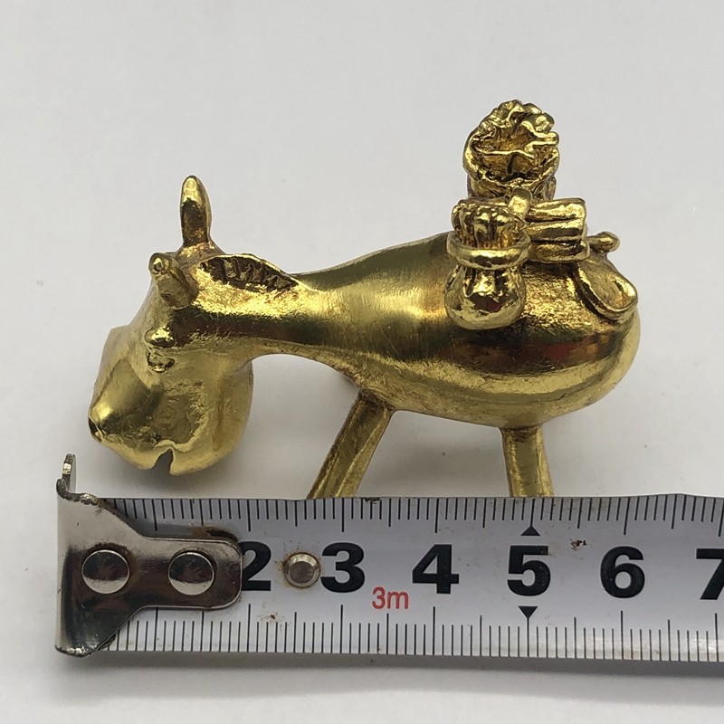 Antique miscellaneous antique gilt small hair stove ornaments solid big head hair stove furniture tabletop craft ornaments handle pieces