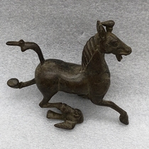 Ancient playing antique antique horse pendulum pieces horse to successful zodiac horse running horse swinging piece home craft swing piece