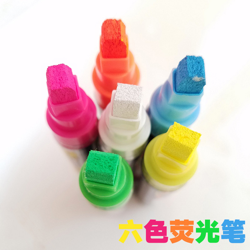 Xiu Aidi imported quality oblique head round head double head flat head fiber pen liquid highlighter small blackboard fluorescent board special pen glass plate luminous pen advertising office pupils graffiti