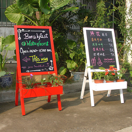 show eddie solid wood decorative flower stand advertising shop small blackboard cafe hotel flower shop promotion board milk tea shop flower basket message board garden shelf art billboard