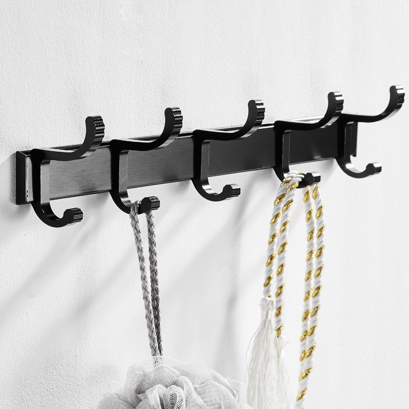 Bathroom Row Hooks Wall Hanging Hooks Living Room Wall Hanging Wardrobe Hanger Hooks Dressing Room Towel Frame No Punch