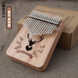 Пианино для большого пальца, 21-тональное пианино калимба для девочек, подобранное вручную фортепиано для девочек, деревянная музыкальная шкатулка для начинающих, ретро и портативная