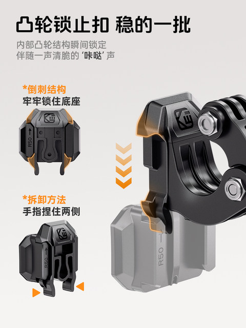 Kaiweige Is Suitable for Shoei Motorcycle Helmet Chin Mount Camera Holder Base Arai/Morixi Helmet Chin Sports Camera Mount Motorcycle Shooting Accessories