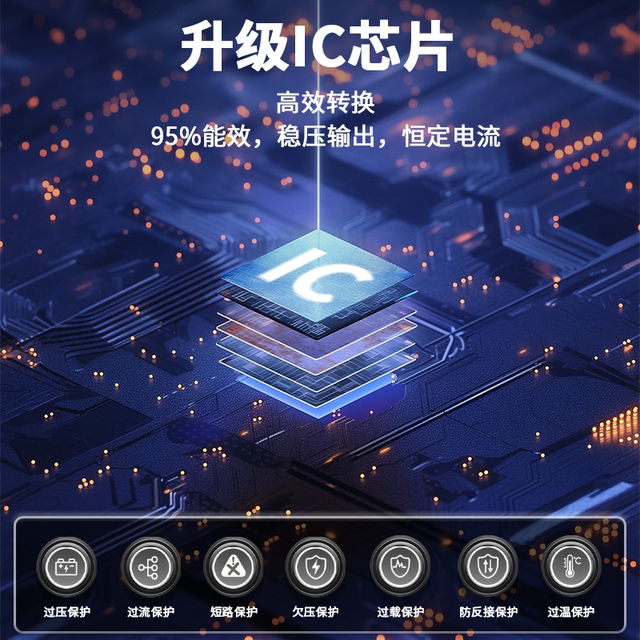 Kaiweige Electric Motorcycle DC Converter Aluminum Alloy 48-120V Voltage to 12V Buck SAE Interface