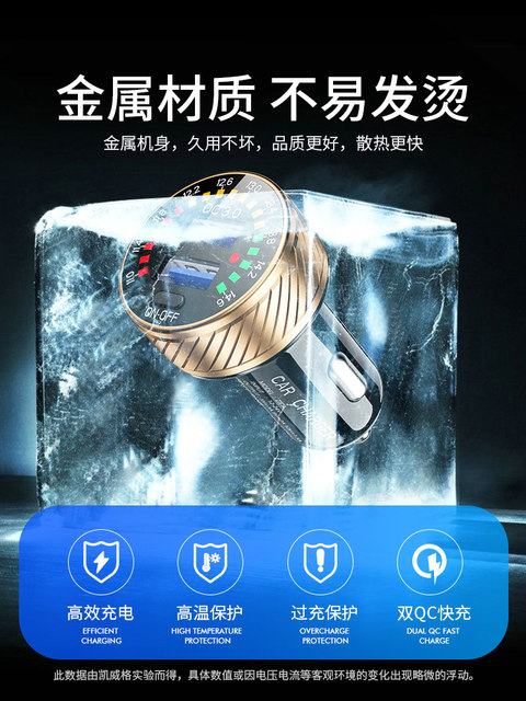 Kaiweige Car Charger with Switch, Cigarette Lighter Adapter, Fast Charging USB Port for Mobile Phones, Car Charger