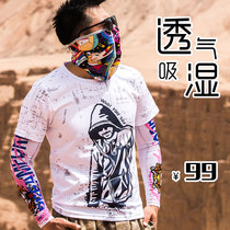 Walkesenqi running short sleeve mens outdoor sports top breathable sweat-absorbing fitness running quick-drying T-shirt