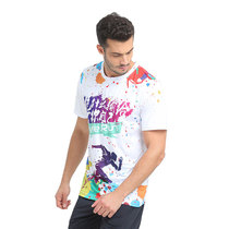 Walksenqi quick-drying print T-shirt mens and womens running clothes sunscreen round neck outdoor top ultra-thin ice-like short sleeves