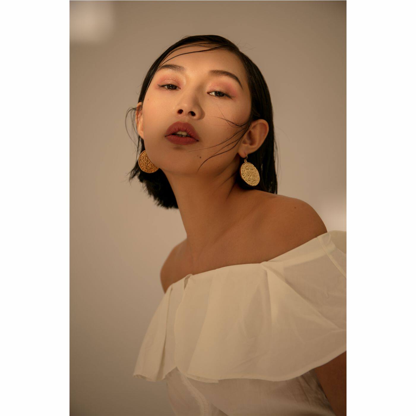 Evolution Baroque Byzantine Vatican St. Peter's Church Double Sided Cross Earring Ear Clip Coin