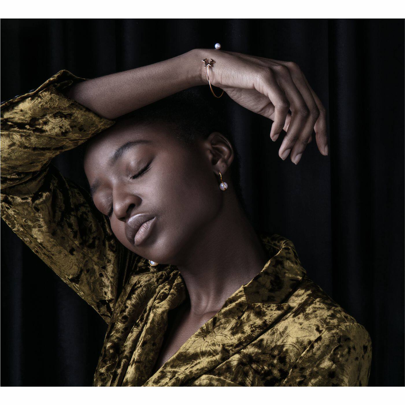 (EVO Evolution) Premium French Elegant Baroque Natural Freshwater Pearl Earrings Women's Daily Earrings INS