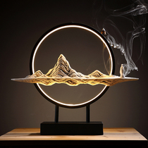 Creative home Zen backflow incense burner decoration Modern personality office living room entrance desktop decoration aromatherapy stove