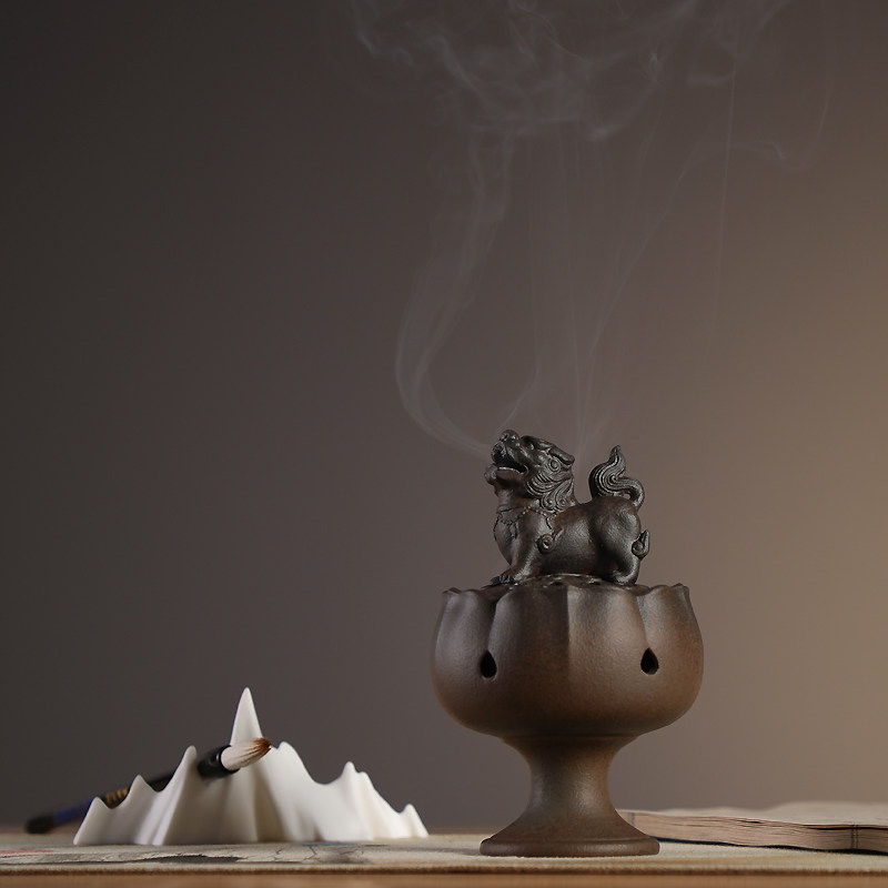 Dragon instrumental creative ceramic incense stove Home Indoor incense Smoked stove Honolulu Incense Stove Purifying Air Smoked Incense Pendulum-Taobao