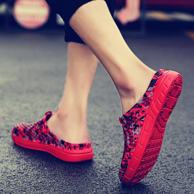 Slippers men's 2022 new summer hole shoes non-slip soft bottom sandals and slippers Korean style trendy outdoor wear beach sandals - Taobao