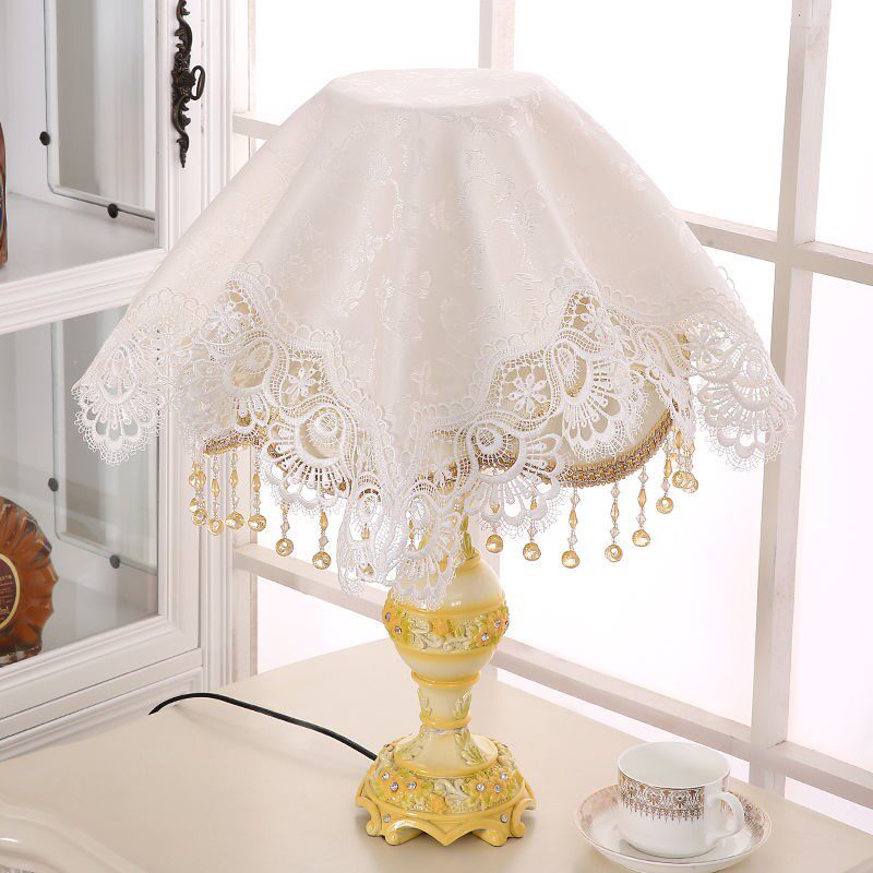 Bedroom bed head cabinet table lamp cover cloth minimalist practical modern decoration Chaurette lace dust-proof cover cloth tea set cover cloth cover