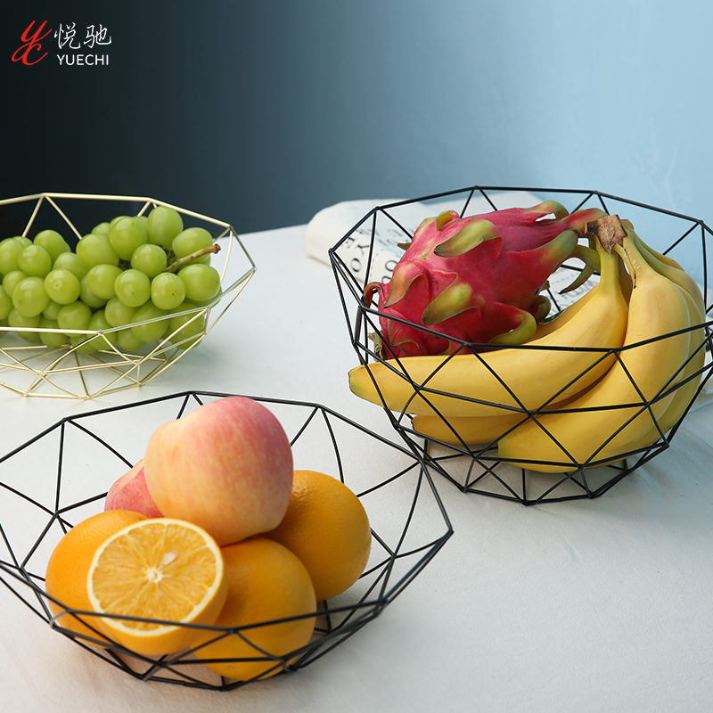 Modern Light Lavish Nordic Style Fruit Pan Snack Dish Fruit Basket Creative Living Room Tea Table Home Personality Net Red Ins