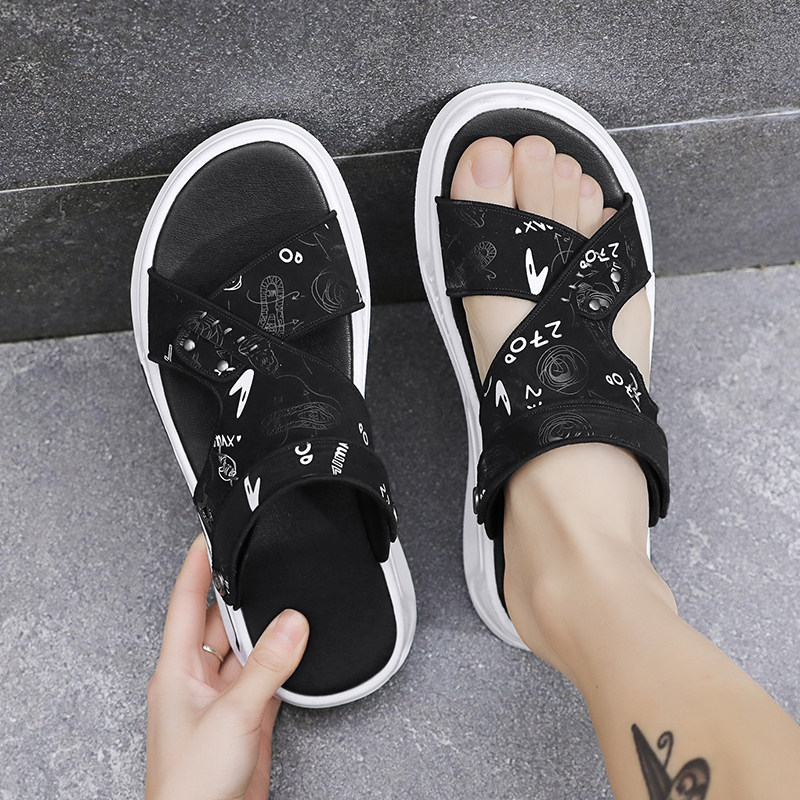 Sandals men's summer outside wearing non-slip sports Driving dual-use cool Drag 2022 new men Personality Casual Beach Shoes