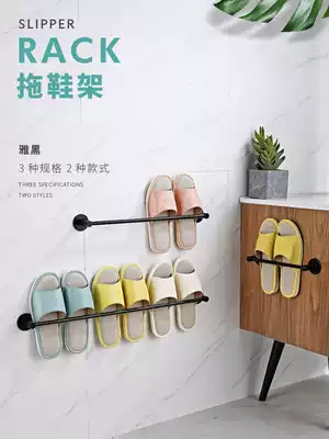 Bathroom powder room trailer rack wall-mounted non-perforated nail storage artifact for toilet sink door rear shelf