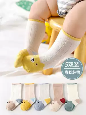 Newborn baby socks summer thin boy baby newborn children spring and autumn cotton long tube 0-3 month 1 year old