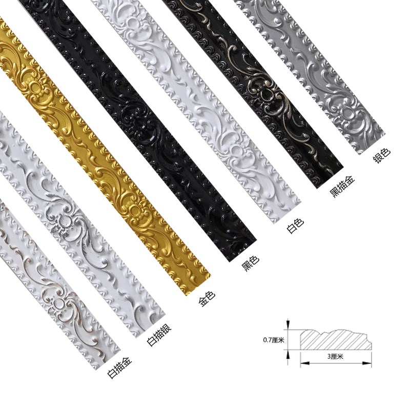 Chinese style decorative strips Background wall Self-adhesive press edge strips Waist line Self-adhesive picture frame Soft-Taobao
