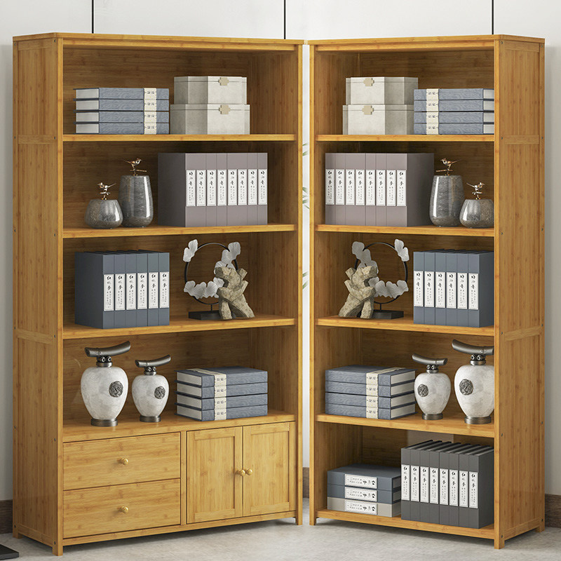 Bookshelf Floor shelf Solid wood living room multi-layer economical simple student children's bookcase Simple and small