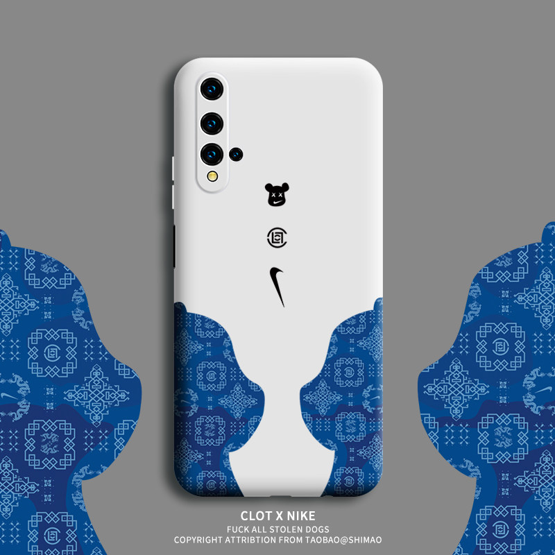 Huawei Glory 20 Mobile Phone Protection Shell Tide Card Personality Creative Glory 20pro Liquid Silicone Softshell Anti-Fall Full Package Lens Male Glory 20s Protective Sleeves Ins Wind Super Fire Women New Thin