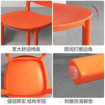 New 2023 plastic chair backrest dining table and chairs thickened simple modern plastic stool desk learning home Nordic meal