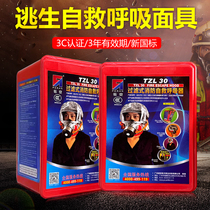 Beian gas mask fire protection filter self-rescue respirator anti-smoke anti-virus home hotel fire escape