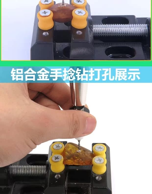 Còng tay tự làm khoan tay nhỏ khoan tay sáp ong wenwan puncher còng tay khoan gỗ chế biến dụng cụ khoan thủ công - Dụng cụ cầm tay