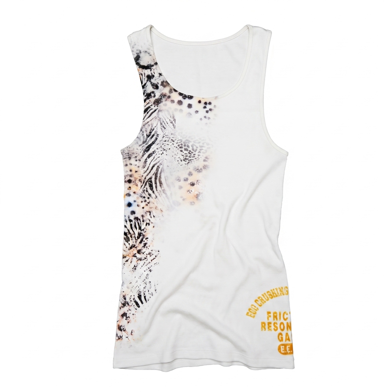 E€Ho "Zoopark" Leopard Print 3D Printed Ribbed Fitted Tank Top