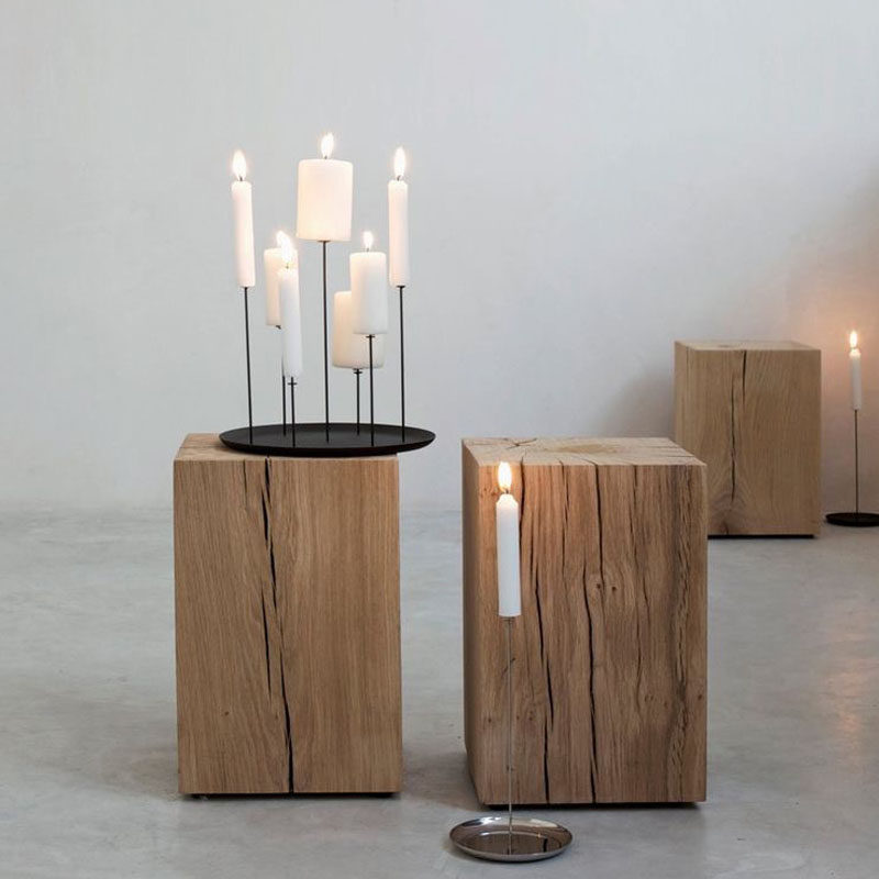 Log pier rest low stool homestay square wood pile side a few creative sofa corners a few retro solid wood stump stool