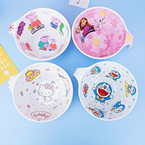 Cartoon Children Bowls Spoon Cutlery Cutlery Suit Baby Coveting Bowl With Handle Home Burn-Proof And Resistant Kids Eating Bowl